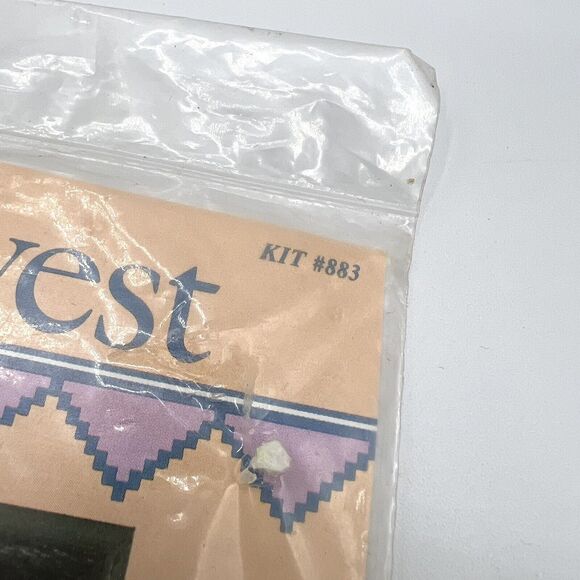 NEW 1989 Needleform Counted Cross Stitch Kit Framed 5x7 Southwest Step Pot #883 - Picture 7 of 7